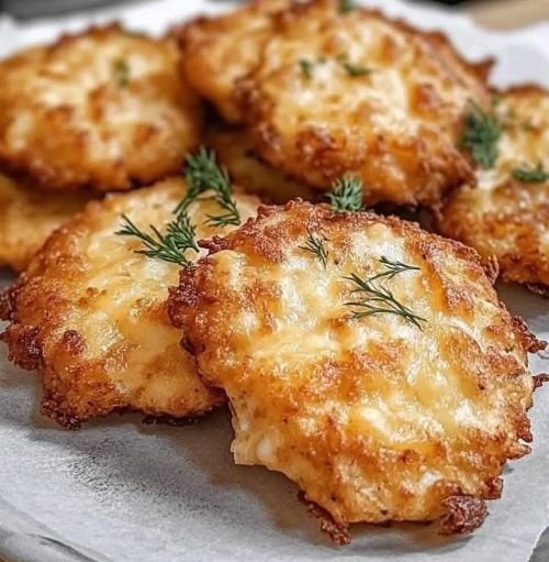 Cheesy Chicken Fritters Recipe