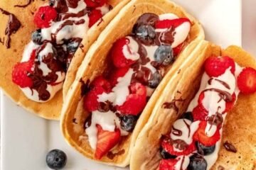 pancake fruit tacos