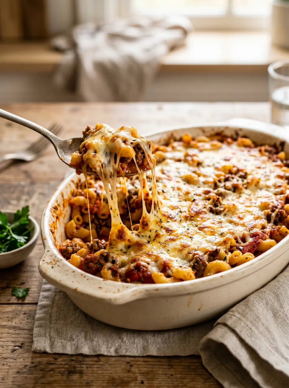 5 Ingredient Cheesy Ground Beef Skillet